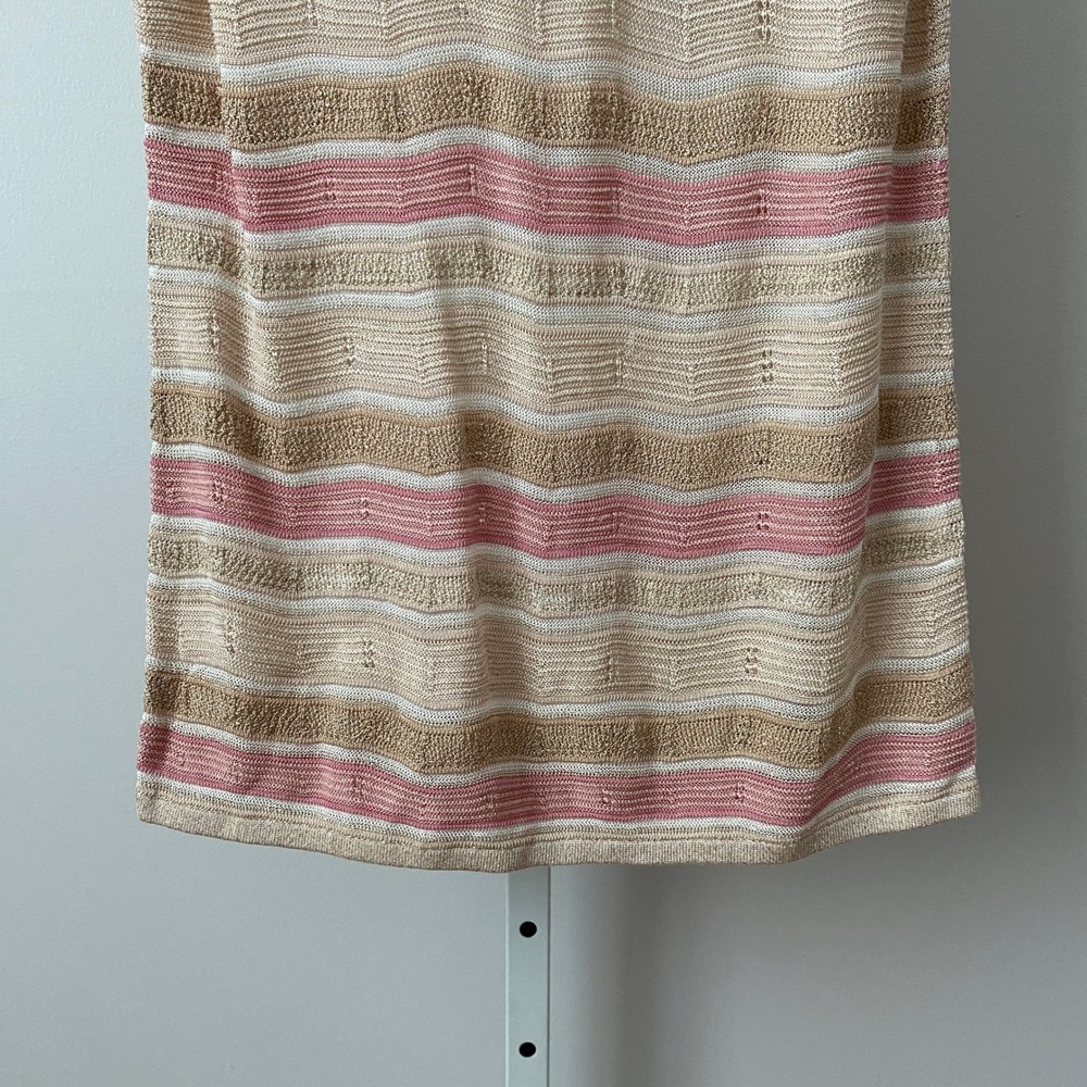 WHBM Dainty Coastal Beachy Relaxed Tank Top M Pink Gold - Picture 3 of 7